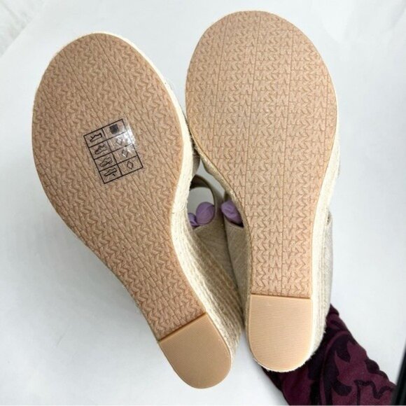 MICHAEL Michael Kors Women's Bradley Espadrille Platform Wedges Pale Gold 7M - Picture 8 of 12